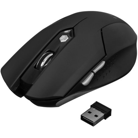 Мышь беспроводная Gembird MUSW-221-R черный/красный, 1600 dpi, радиоканал, USB, кнопки - 6