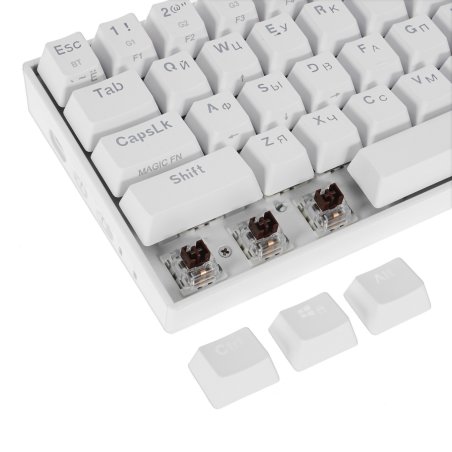 Клавиатура беспроводная Defender DRACONIC RU белый