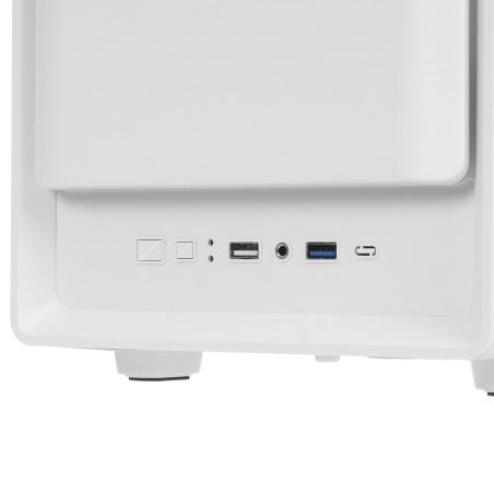 Компьютерный корпус Ginzzu A390 белый Window RGb подсветка 1*USB 3.0, 2*USB 2.0, AU