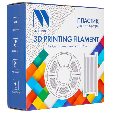 Филамент NVPrint Silk PLA+ Black/Blue для 3D печати диаметр 1.75мм длина 330 метров масса 1 кг