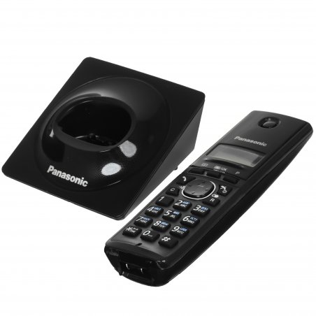 Телефон беспроводной (DECT) Panasonic KX-TG1711RUB черный АОН, Caller ID,12 мелодий звонка,подсветка дисплея,поиск трубки