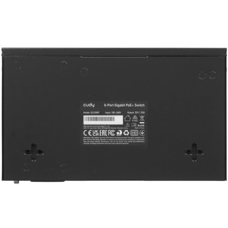 Коммутатор Cudy GS1006P (L2) 6x1Gbит/с 6PoE+ неуправляемый