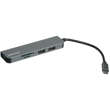 USB-Хаб GoPower GPH5-1 3USB/MicroSD/SD Type-C (m) USB3.0 (1/100)