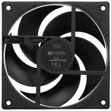 Вентилятор для корпуса ID-Cooling AS-120-K черный, 120 мм, 2000 об/мин, 27.2 дБ, 4 pin