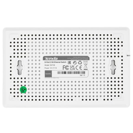 Коммутатор неуправляемый Tenda SM108, 8 портов, 8x2,5Gbит/с, настольный, пластиковый корпус