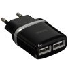 Сетевое зарядное устройство C12 Smart dual USB charger, черный