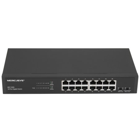 Коммутатор Mercusys MS116GS с 16 гигабитными портами для размещения на столе или в стойке