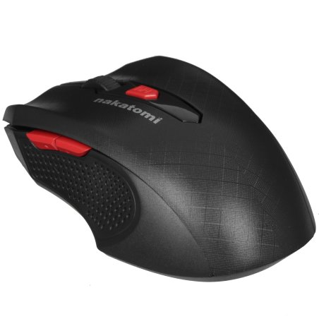 Мышь беспроводная Nakatomi MRON-07U черный, 1600 dpi, радиоканал, USB, кнопки - 5