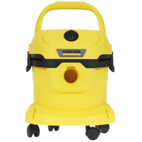 Строительный пылесос Karcher WD 2 Plus V-12/4/18 желтый, 1000 Вт, уборка сухая/сбор воды, пылесборник мешок/контейнер, 12 л