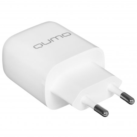 Сетевое зарядное устройство Qumo Energy PD 35W (Charger 0074), два порта: Type-C PD + Type-C PD, белый