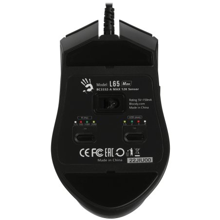 Мышь проводная A4Tech Bloody L65 Max черный, 12000 dpi, USB, кнопки - 7