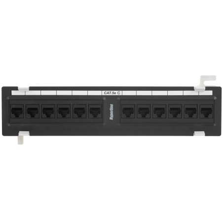 Монтажное оборудование Hyperline PPW-12-8P8C-C5e Патч-панель настенная, 12 портов RJ-45(8P8C), категория 5е, с подставкой