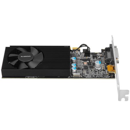 Видеокарта Gigabyte GV-N1030D4-2GL NVidia GeForce GT 1030, 2Gb DDR4/64-bit, PCI-Ex16 3.0, DVI-Dx1, HDMI2.0bx1, LP, 2-slot cooler, Retail