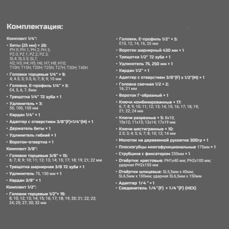 Набор ручного инструмента Bort BTK-142