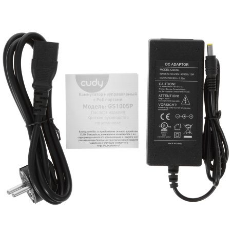 Коммутатор Cudy GS1005P (L2) 5x1Gbит/с 5PoE 60W неуправляемый