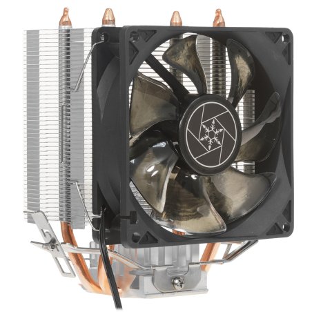 Кулер универсальный Silverstone SST-KR03 Kryton CPU Cooler, low noise, silent hydraulic bearing 92мм blue LED fan, universal Socket compatibility