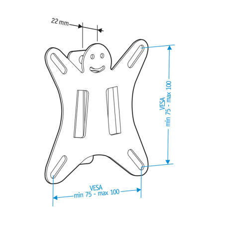 Кронштейн Holder LCD-F2617-B черный