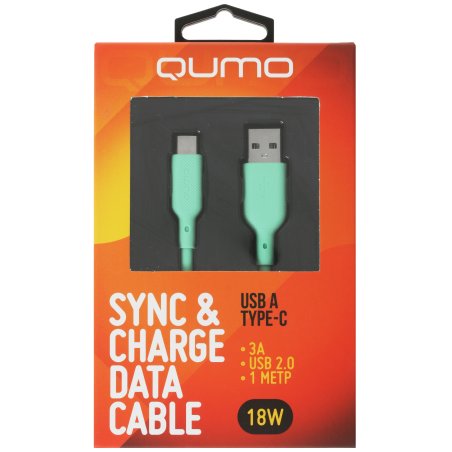 Кабель USB-A to Type-C, silica gel, 1m, 3A, 18W (gren)