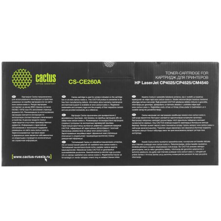 Картридж лазерный Cactus CS-CE260A черный (8500 стр.) для HP Сolor LaserJet CP4025/CP4525/CM4540