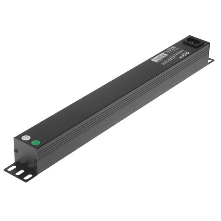 Блок розеток горизонтальный ExeGate ServerPro PDU-19H901 Al-9S-C14, 19", 1U, Алюминий, 9 Schuko, С14, черный