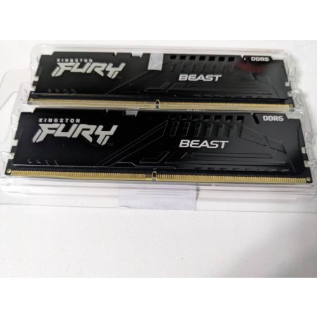 Оперативная память Kingston Fury Beast, DDR5, 16Gb (1x16Gb), 6000MHz, CL36, DIMM, с радиатором, белый