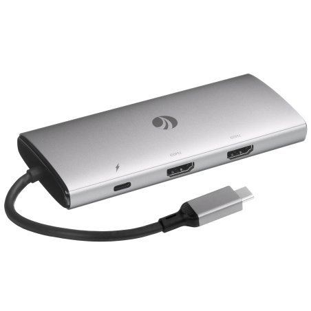 Адаптер TypeC-->PD+2USB-C3.1+2USB-A3.0+2HDMI2.0+RJ45(1Gb)+SD3.0+TF3.0