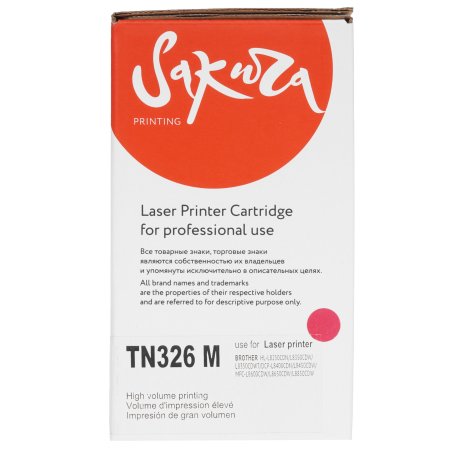 Картридж лазерный Sakura TN326M для Brother HL-8250, DCP-8450, MFC-8650, пурпурный, 3 500к.