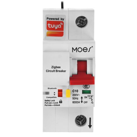 Выключатель MOES Zigbee circuit breaker 1P 10A ZCB-SC-1P10
