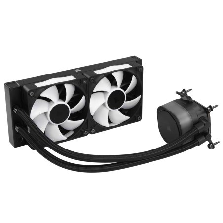 Система жидкостного охлаждения Corsair iCUE LINK TITAN 240 RX RGb (240мм, черный, RGb/ Fans: 2x120мм, 73.5CFM, 36dBA, 2100RPM/ S: 1851, 1700, AM5, AM4)