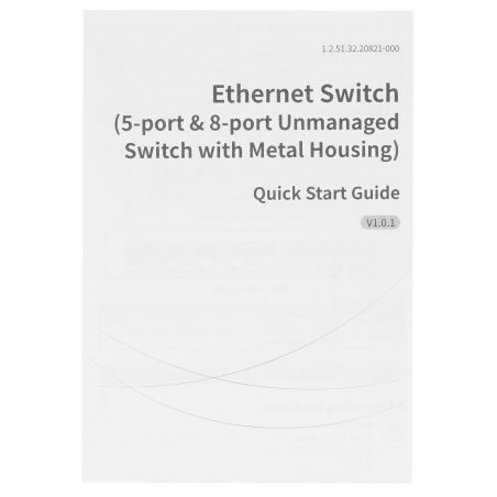 Коммутатор 8-в-1 Dahua DH-PFS3008-8ET /8 портов до 100 Мбит.с/коммутация до 1.6 Gbит.с/неуправляемый/Plug & Play/черный (DH-PFS3008-8ET)