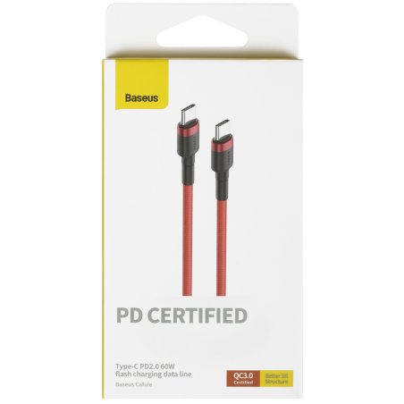 Baseus Cafule Type-C PD2.0 60W flash charging data line (20V 3A) 1m Red CATKLF-G09