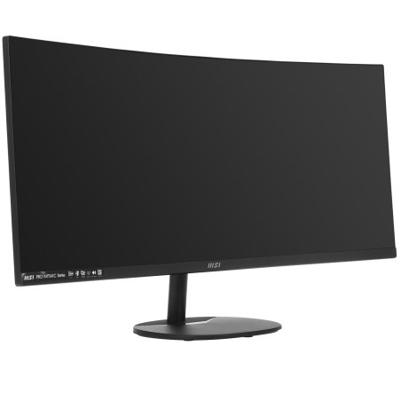 Монитор 34" MSI PRO MP341CQ VA 3440x1440, 100 Гц, 1 мс, 21:9, 300 кд/м², 2xHDMI 2.0b, DP 1.2a, 3.5 Jack, динамики (2x2 Вт), изогнутый экран (1500R), FreeSync, черный