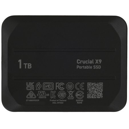 Внешний твердотельный накопитель Crucial X9 1Tb [CT1000X9SSD9] USB3.2/type C, up to 1050 mb/s, черный Crucial