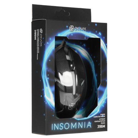 Мышь проводная Oklick 396M INSOMNIA черный, 1000 dpi, USB, кнопки - 3