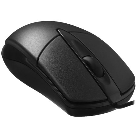 Мышь проводная Oklick 225M черный/красный, 1200 dpi, USB, кнопки - 3