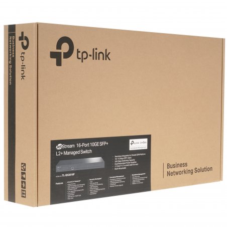 Коммутатор TP-Link JetStream 16-Port 10GE SFP+ L2+ Managed Switch PORT: 16× 10G SFP+ Slots