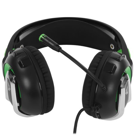 Гарнитура игровая Crown CMGH-3002 черный/зеленый