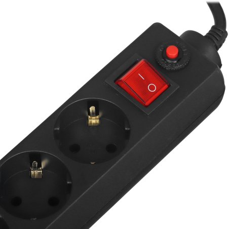 Сетевой фильтр Perfeo "POWER+",PF_A4672 (3,0м, 6 розеток, черный (PF-PP-6/3,0-B))