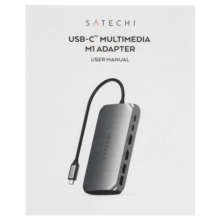 USB-хаб Satechi 6-in-1 USB-C Slim Multiport Adapter (Type-C, HDMI, 2x Type-A, SD, microSD), до 75 Вт, Черный Док-станция ST-P6SK