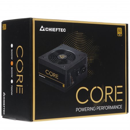 Блок питания Chieftec BBS-600S, 600Вт, 80 PLUS Gold, 120мм, черный