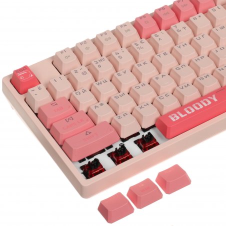 Клавиатура проводная A4Tech Bloody S87 Energy (S87 USB ENERGY PINK) USB розовый