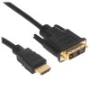 Кабель HDMI-DVI Cablexpert CC-HDMI-DVI-0.5M, 19M/19M, single link, медь, позол.разъемы, экран, 0.5м, черный, пакет