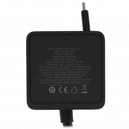 Сетевое зарядное устройство Baseus PowerCombo Cube Power Strip 3AC+2U+2C 30W 1.5m EU Cluster Black, E00066400117-00