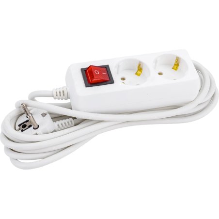 Удлинитель 2х5 м с заземл. 16А IP20 У02К с выкл. 2P+PE ИЭК WYP10-16-02-05-ZK-N