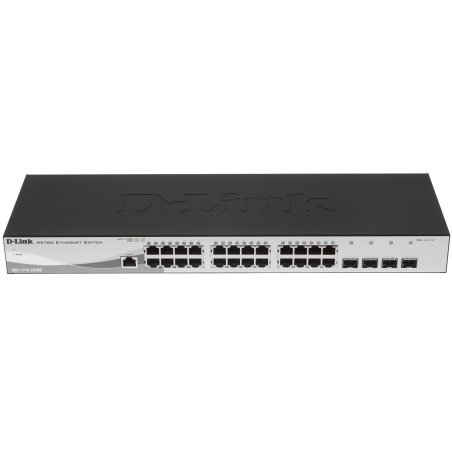 Коммутатор D-Link Gigabit Smart Switch with 24 10/100/1000Base-T ports and 4 Gigabit MiniGbIC (SFP) ports