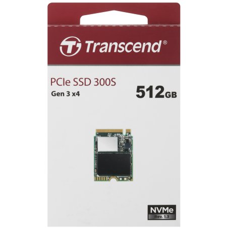 Накопитель SSD Transcend 300S TS512GMTE300S, 512Gb, PCIe 3.0 x4, M.2 2230, NVMe, R/W 2000/1100