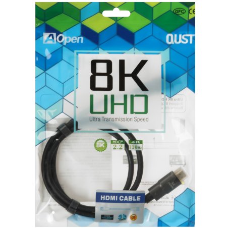 Кабель HDMI 19M/M,ver. 2.1, 8K@60 Hz 1m iOpen (Aopen/Qust/VCOM) ACG863-1M
