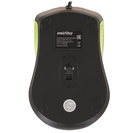 Мышь проводная Smartbuy ONE 352 зелено-черная SBM-352-GK