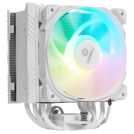 Кулер для процессора Alseye ETS-T50A-W-ARGb белый, 120 мм, алюминий/медь, 1600 об/мин, 24 дБ, 4 pin, 230 Вт, 160 мм