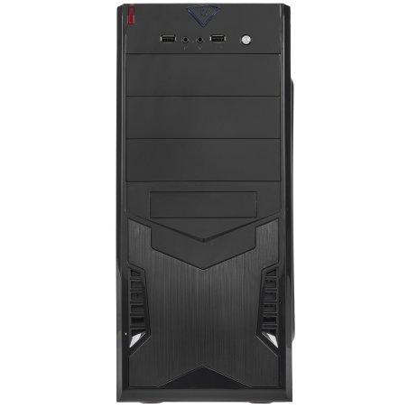Компьютерный корпус Miditower ExeGate EX280386RUS CP-604 Black, ATX, (CP350W, 80мм), 2*USB, Audio